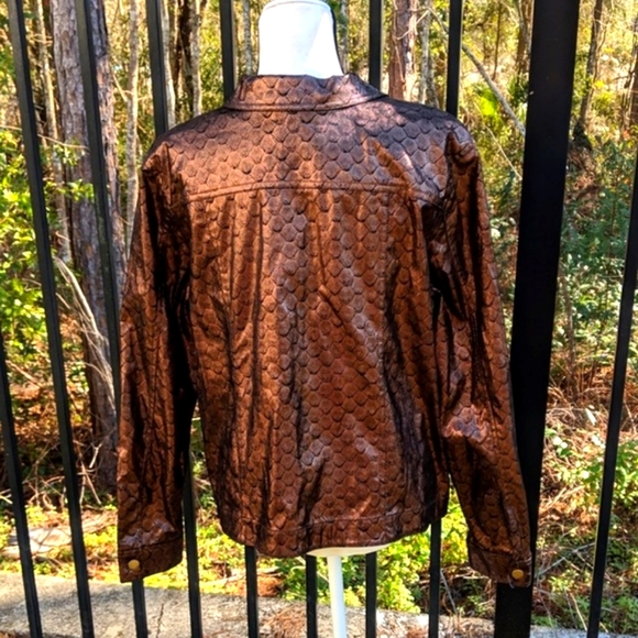 Veste En Cuir Et Daim Vert Bamboo Traders - Femme Taille S - Doublée NEUF